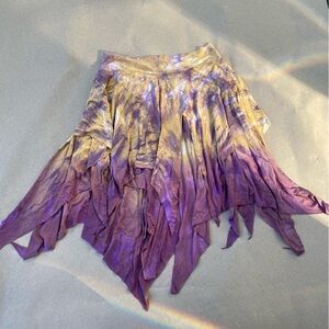 Siga Tribal Purple and Sand handmade Tie-Dye Skirt